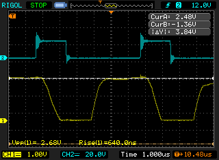 INA240A4, Gain 200, In-Phase, 160kHz (negativer Ausschlag)