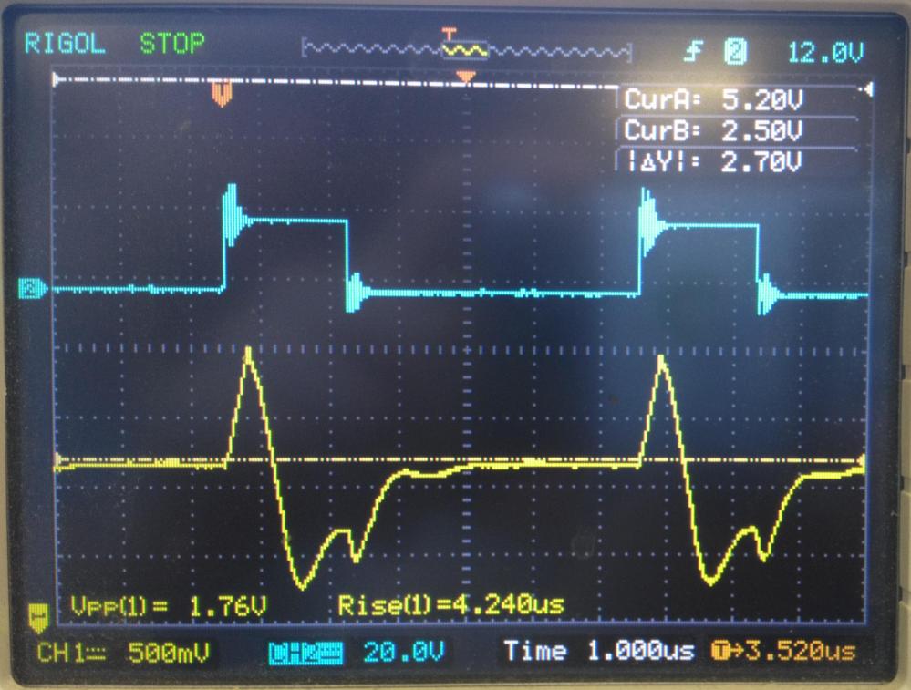 Shuntverstärker Messung: LT1999, Gain 50, In-Phase, 160kHz, 0µH